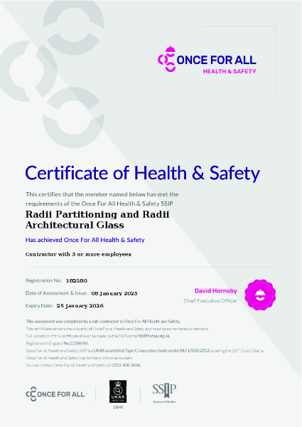 Acclaim Certificate of Health & Safety Accreditation