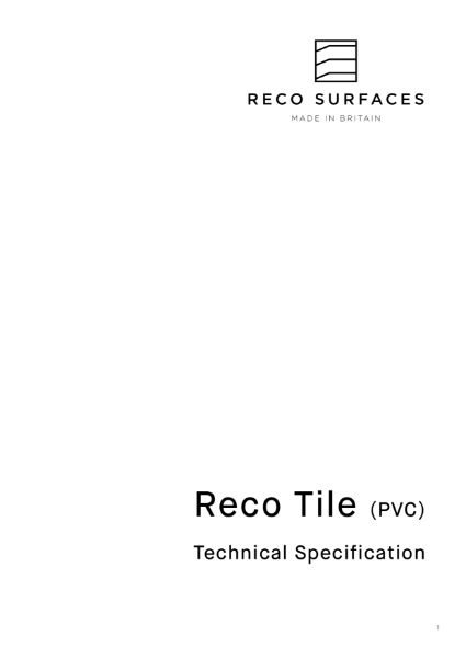 Reco Tile PVC Technical Specification Data Sheet