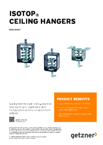 Data sheet Isotop Ceiling Hangers EN