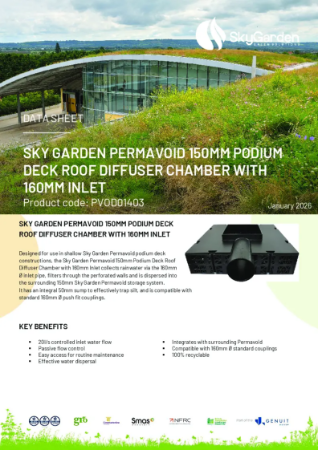 Sky Garden Permavoid 150mm Podium Deck Roof 160mm Inlet Data Sheet ...