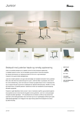 Junior Product brochure