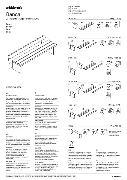 Bancal Bench assembly instructions