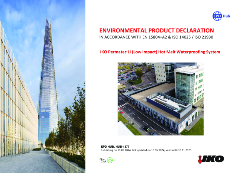 EPD Certificate - IKO Permatec LI Hot Melt Waterproofing System