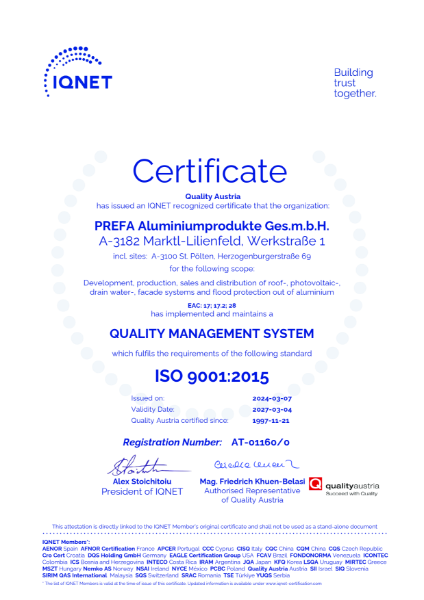 QA Certificate