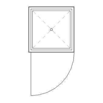 Rectangular shower cubicle assembly 