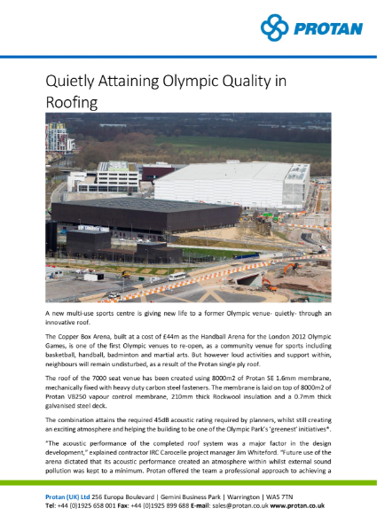 Olympic Handball Arena Protan Prefabricated System