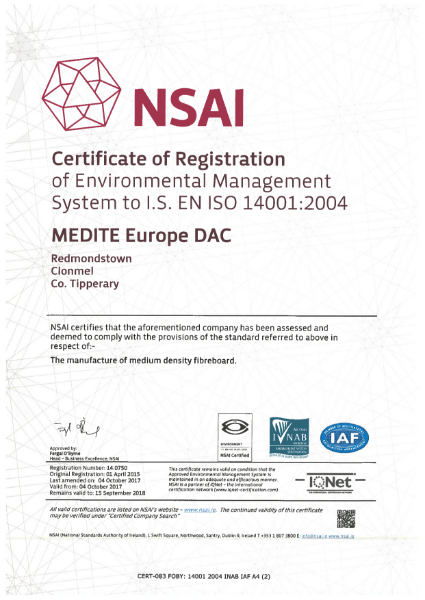 ISO 14001:2004 Certificate