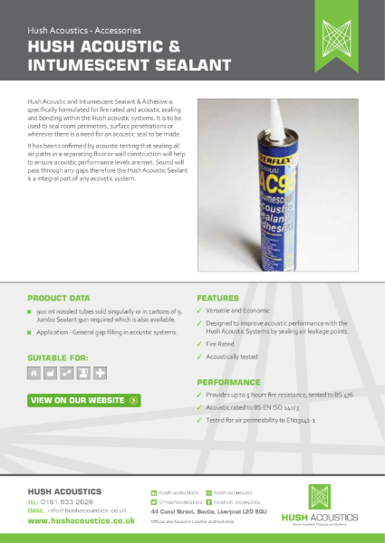 Hush Acoustic & Intumescent Sealant