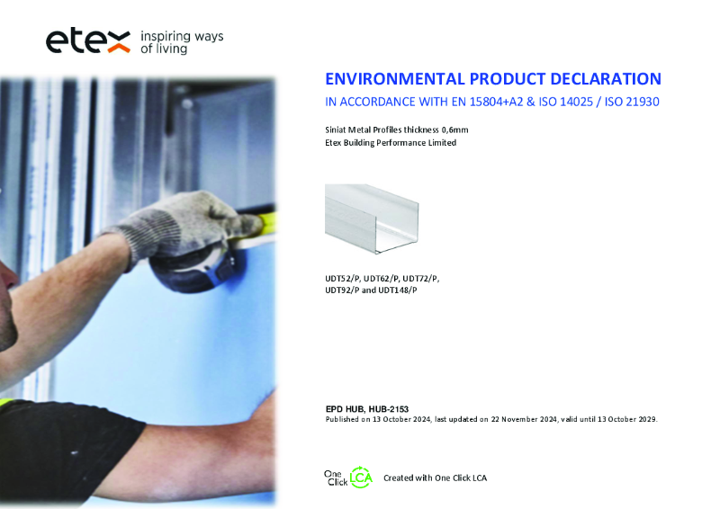 EPD - Siniat Metal Profiles 0.6mm