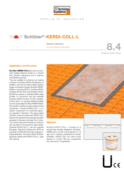 8.4 KERDI-COLL-L - Technical Data Sheet