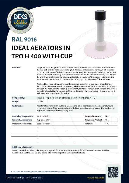 Roof Vent Tall - TPO