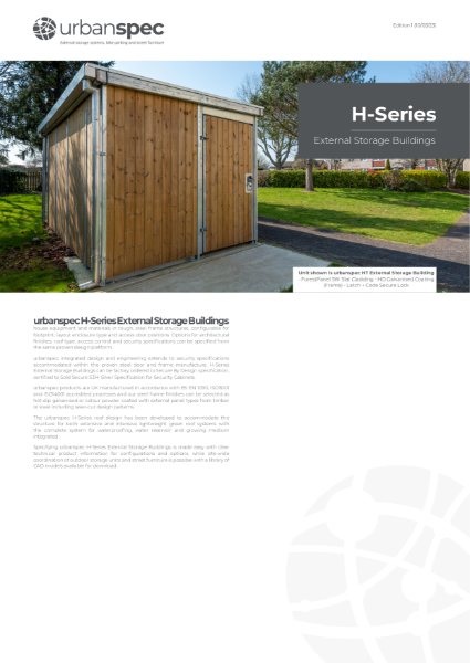 H-Series External Storage Buildings Data Sheets