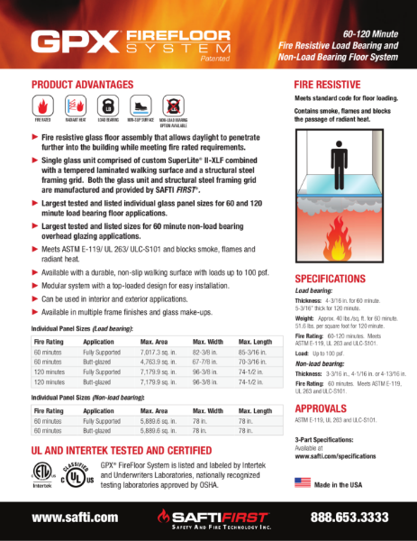 GPX® FireFloor System Data Sheet