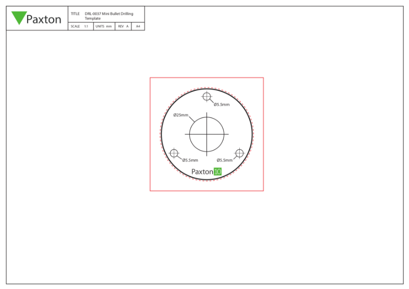 Paxton10 Mini Bullet Camera, CORE series - template