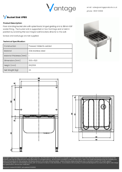 Product Data Sheet - VPBS