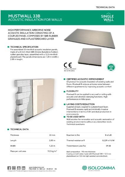 Mustwall 33B Datasheet