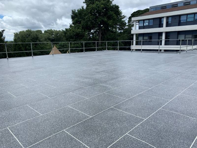 Winslade House - Complete roof terrace refurbishment with tile-effect finish