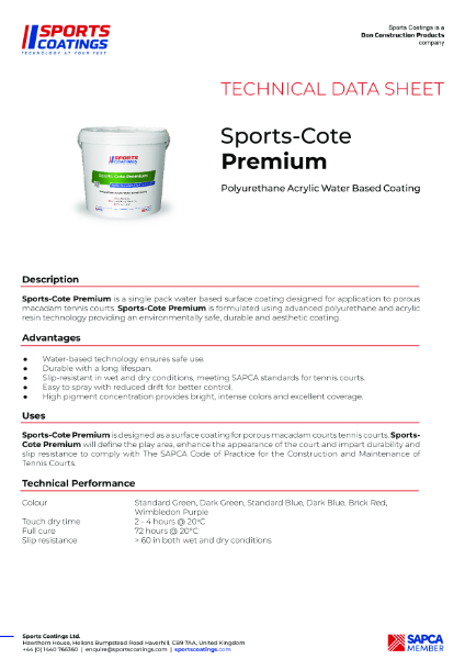 Sports-Cote Premium TDS