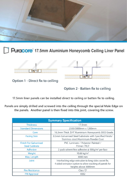 17.5mm Ceiling Liner Panel