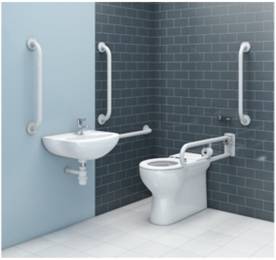 Atlas Pro Deluxe Back-to-Wall Doc M Pack Right Hand Basin