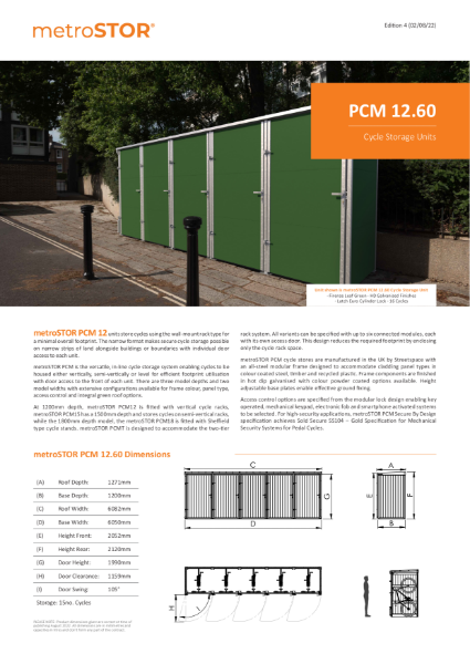 PCM 12.60 Data Sheets