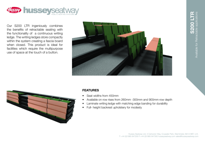 S200 Lecture Theatre Retractable- Product Specification