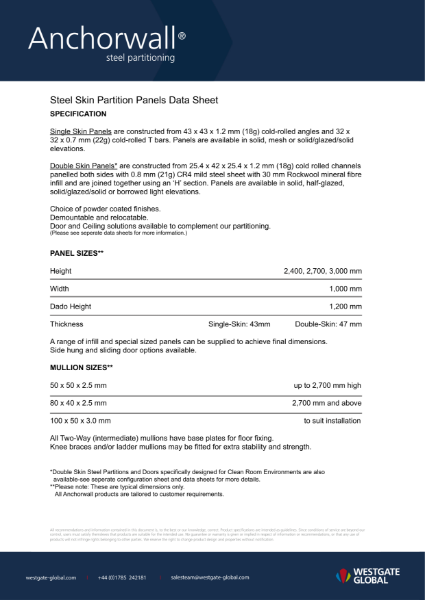 Anchorwall - Product Range Data Sheets