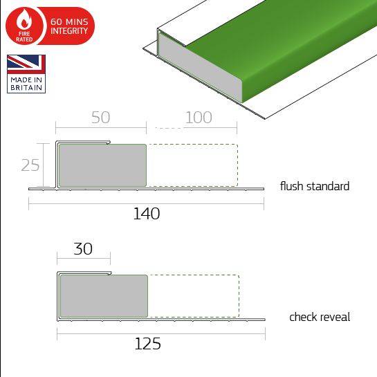 Dacatie Supafix 30 Minute Fire Rated Fire Cavity Barrier for window and door reveals