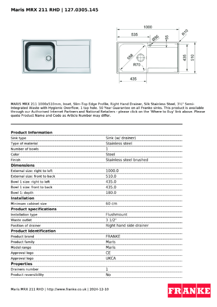 Product Sheet 127.0305.145