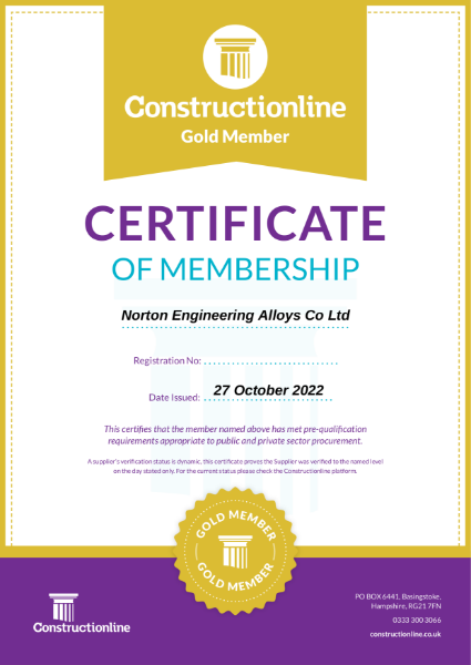 Gold Constructionline Certificate