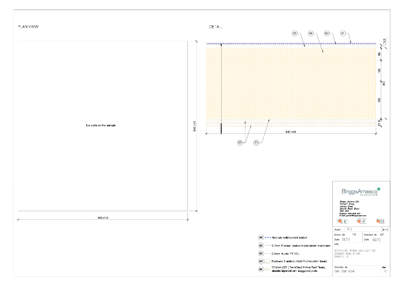 BAM-DRW-0204 --- Aperture Riser Buildup 02 - 350MM Insulation Sample 4