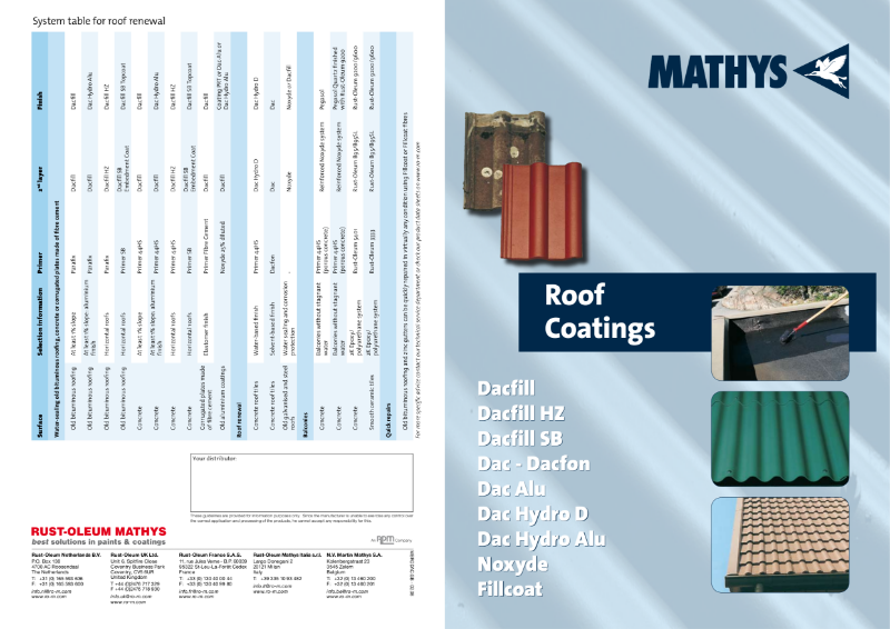 Overview of our Industrial Coatings for Roofs