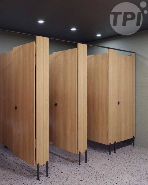 Toilet cubicle - Pedestal Mounted Overhead Braced (PO)