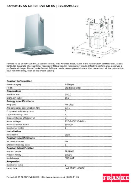 Product Sheet 325.0599.575