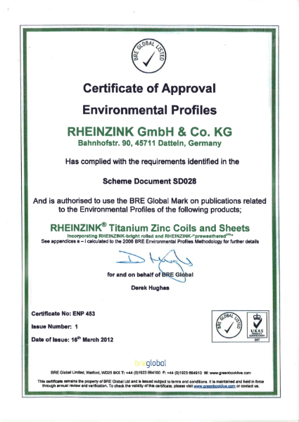 BREEAM Certificate