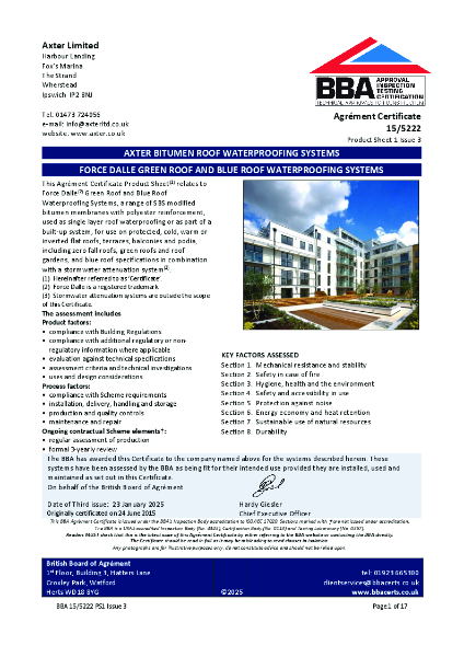 BBA Agrément Certificate