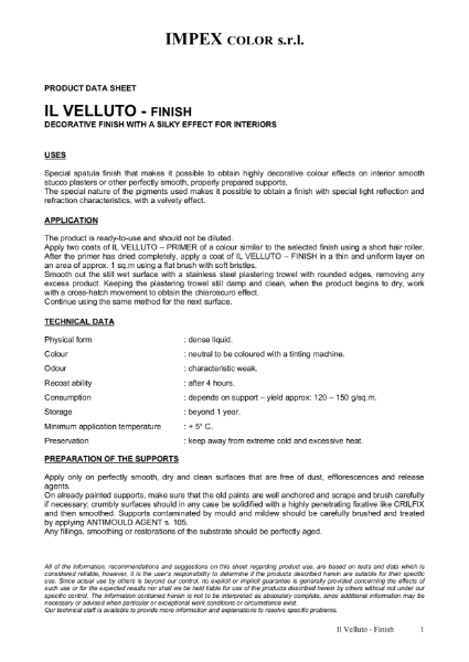 Polished Plaster - IL Velluto