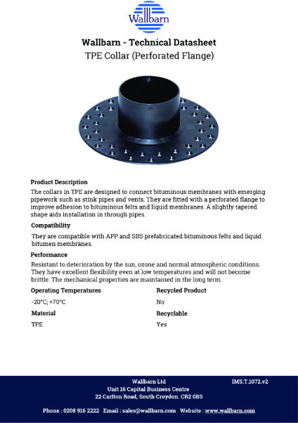 Datasheet - TPE Collar 60mm(H)