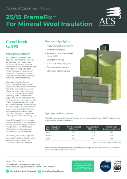 ACS 25/15 Framefix Channel