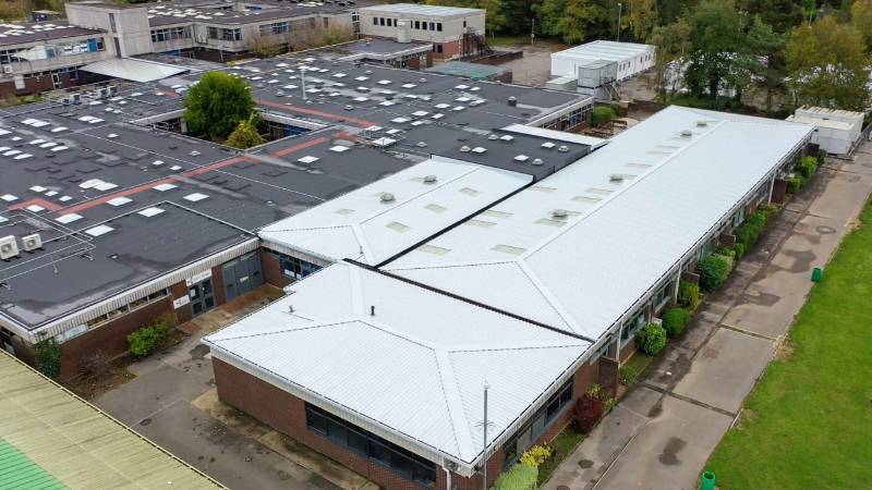 Corfe Hills School, 3 system waterproofing scheme