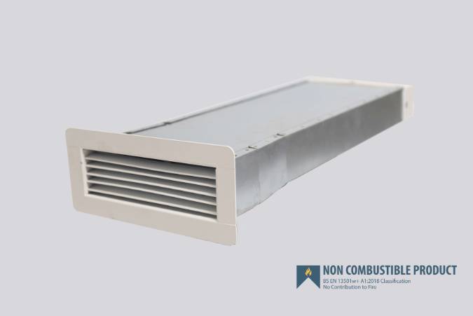 ResiBRICK Single A1 Non Combustible Fire Rated Metal Airbrick and Ducting Kit - Metal Airbrick 
