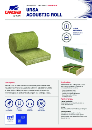 URSA ACOUSTIC ROLL - Datasheet