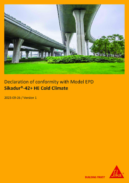 EPD - Sikadur®-42+ HE Cold Climate