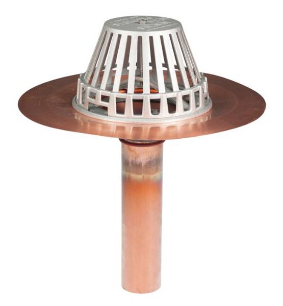 CLAMP-TITE SPUN COPPER DRAIN - roof drain