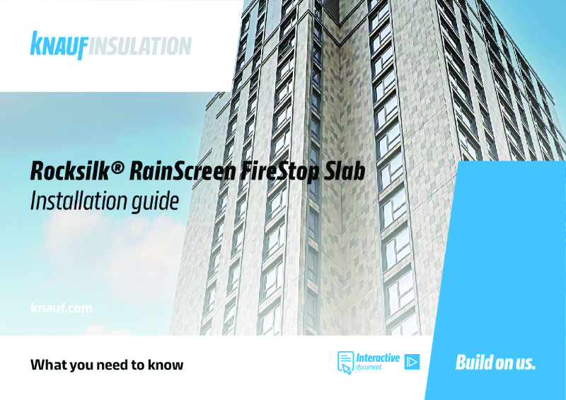Knauf Insulation Rocksilk® Rainscreen FireStop Slab - Installation ...