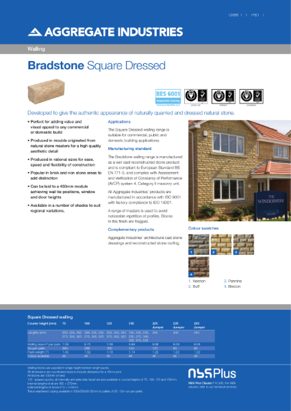 Bradstone Square Dressed Walling