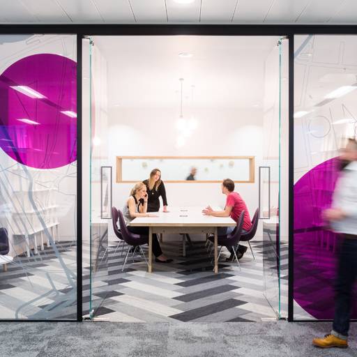 Frameless Glass Double Door Axile Clarity on Quad Pivots