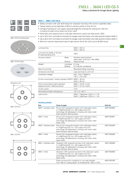 Series 3000 Recessed (High Output) CG-S