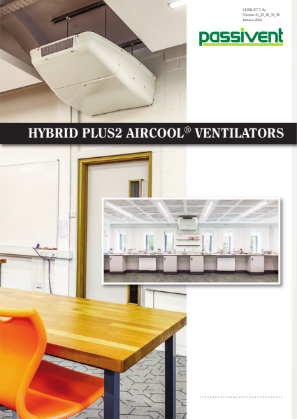 Passivent Literature - Hybrid Plus2 Aircool Ventilator - Window & Wall