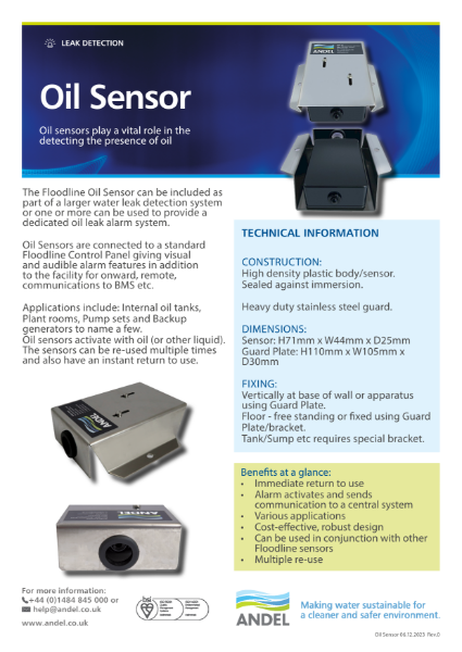 Floodline Oil Sensor Data Sheet